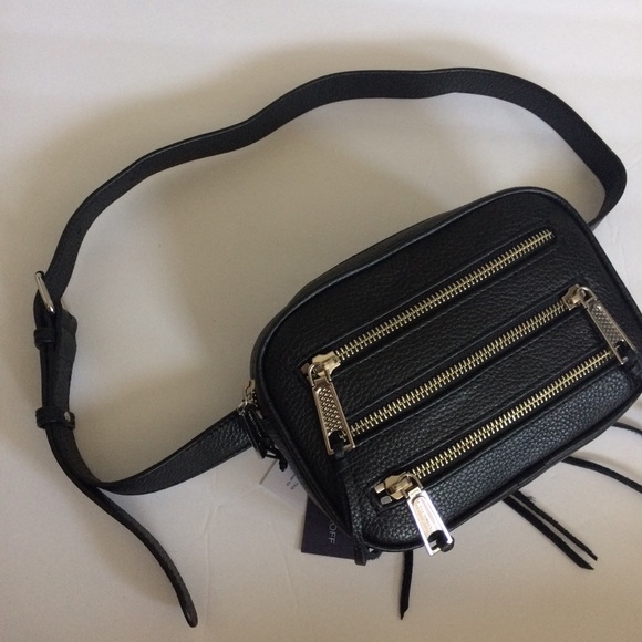LAST ONE! Rebecca Minkoff 3-zip belt bag pebbled Black - Picture 3 of 8